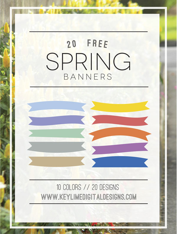 20 Free Spring Banners Graphics - Perfect For Personal Projects & Bloggers