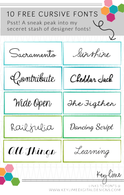 10 Free Cursive Fonts