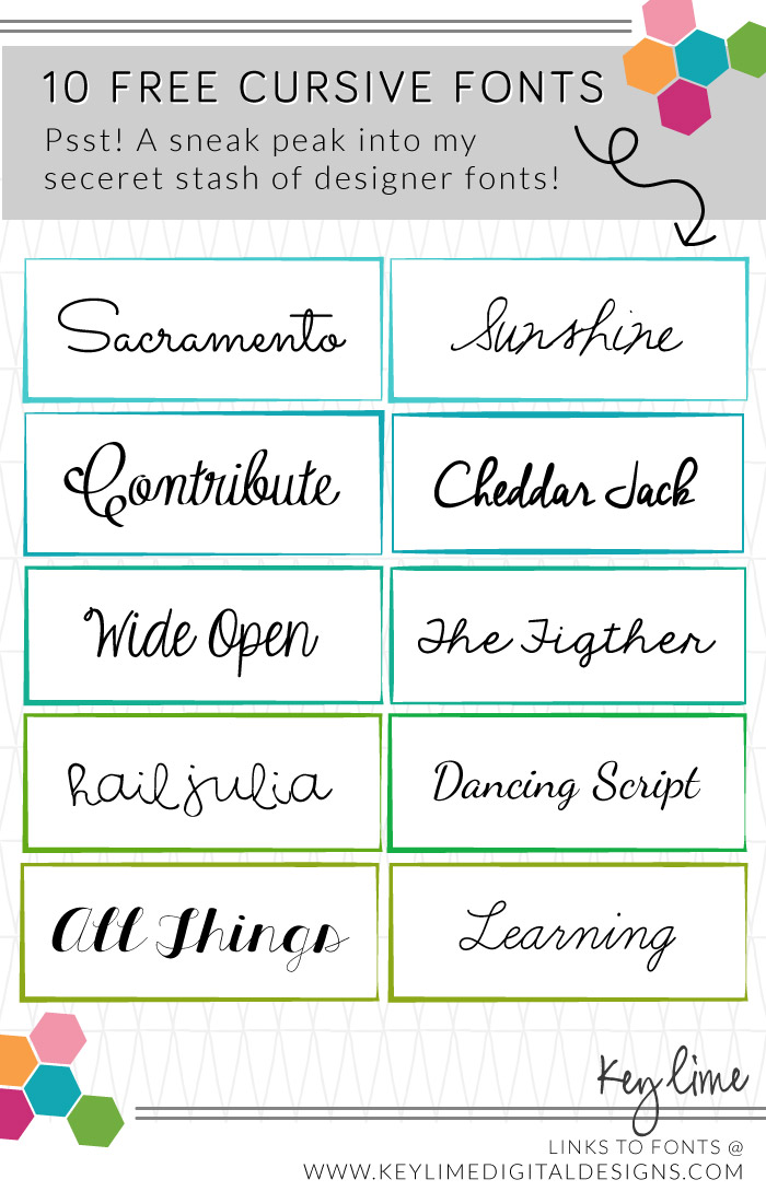 word document cursive fonts