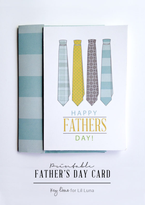 Printable Fathers Day Card - Key Lime