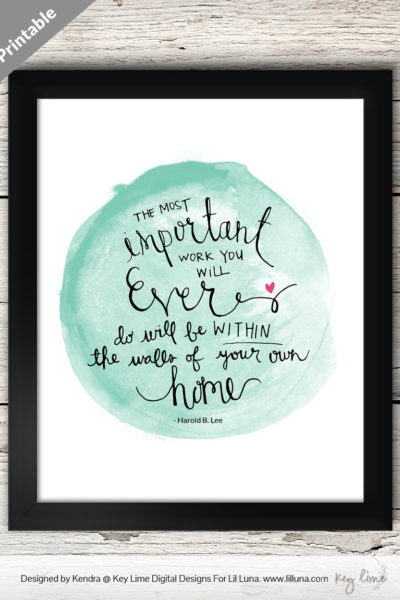 The Most Important Word Free Printable