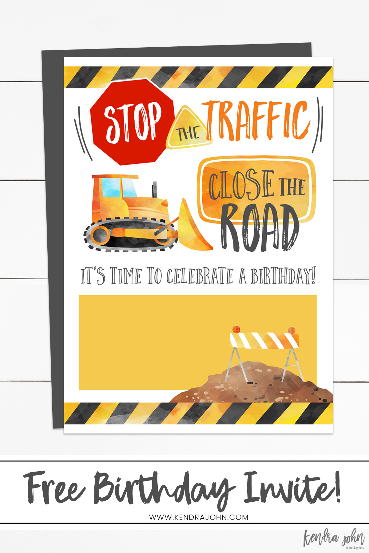  Free Construction Birthday Party Invitations Kendra John Designs