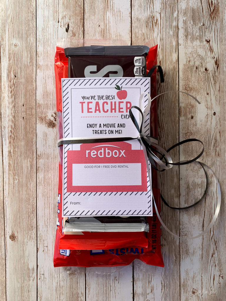 Free Redbox Teacher Appreciation Printable | Kendra John Designs