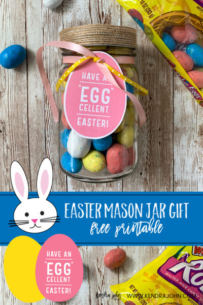 Free Printable Easter Tags for Mason Jar | Kendra John Designs