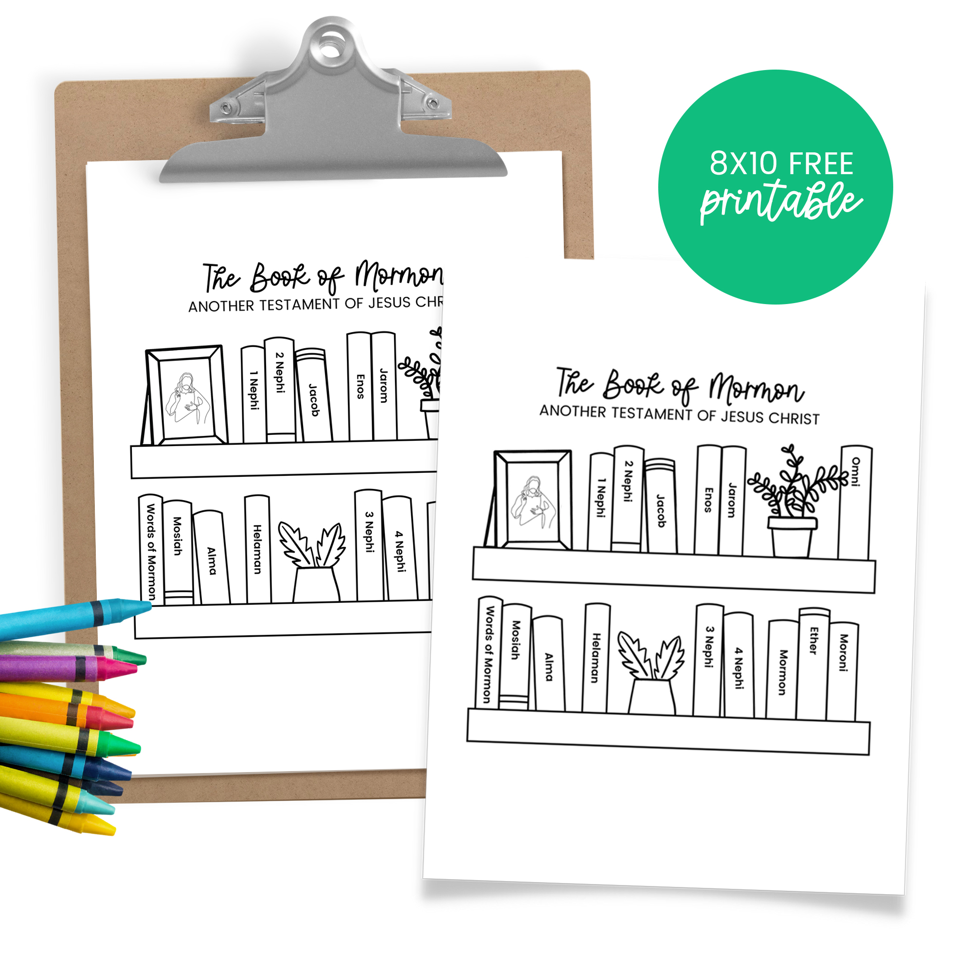 Free Book of Mormon Reading Coloring Chart Kendra John Designs